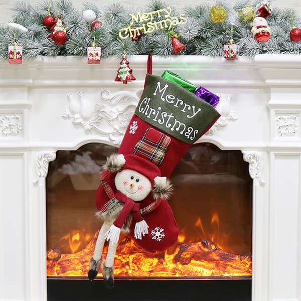 3 stk. Julepynt Julestrømpe Jul