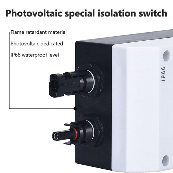 Solcelle PV-omkoblingssbryter DC-frakoblingssbryter Frakoblingssbryter 32A 1200V 4-polet Brønn UKPM-32A-IP66