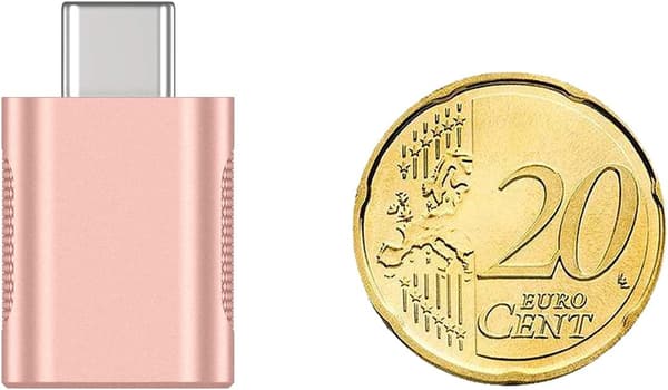 Rose Gold USB-C - USB-sovitin (2-pakkauksessa), USB-C - USB 3.0