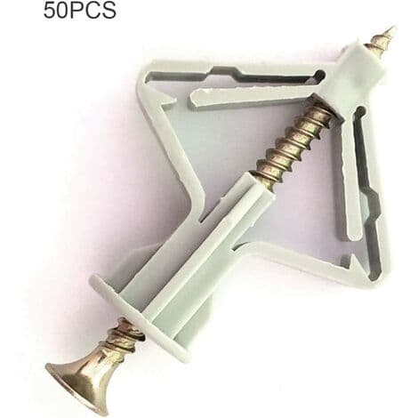 50-pack M8 x 50 mm högpresterande hålrumsväggsankare tunga Rawlpluggar