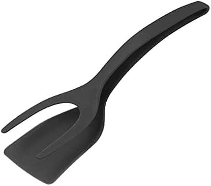 Svart multifunksjonell silikonspatel Spatel Tang Non-stick