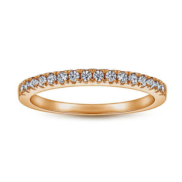 Elegant Damring i Modern Stil, Silver Effekt, Snygg Smycke för Kvinnor Rose Gold US 7 C