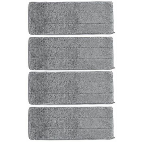 Foldbar Flat Mop 360° Rotasjon med 4 Mikrofibermopper + LAVENTE-bøtte