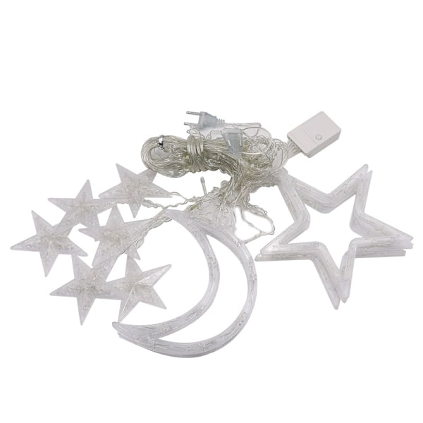 Stjärnhimmel LED-gardinlampa fjärrkontroll varmvit 3,5m + USB