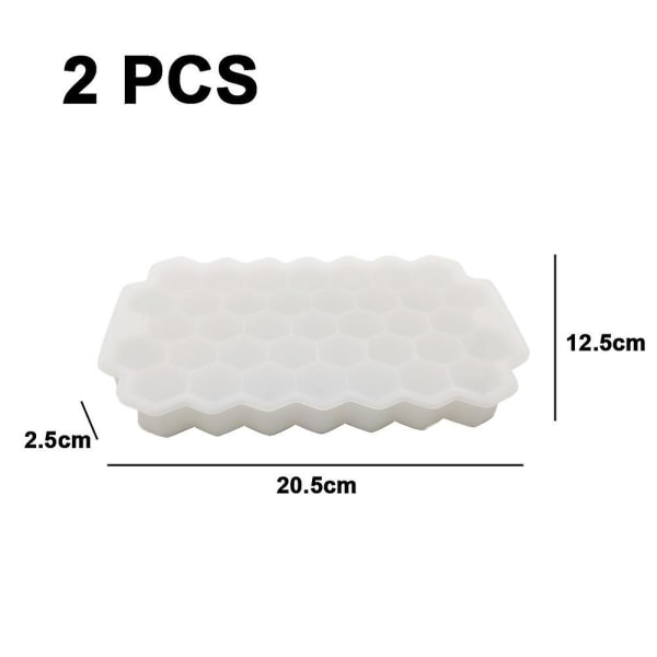 Istärningsbricka, istärningsbricka för att göra sexkantig is, innehåller 2 brickor