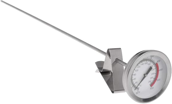 1 stk. 40 cm frituretermometer i rustfrit stål til olie