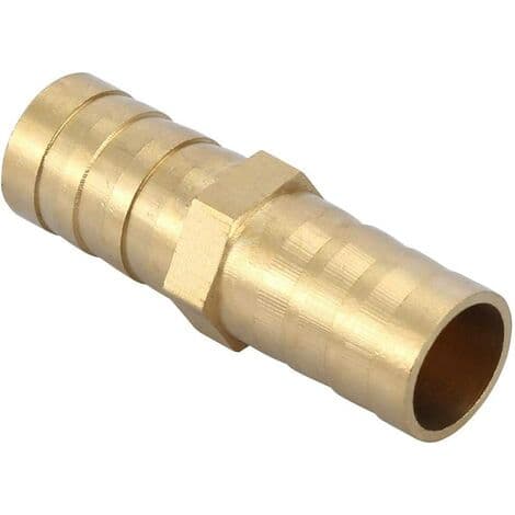Pigtråd lige connector, messing tovejs lige slange adapter slange fitting joint rør fitting (10mm 4 stk)