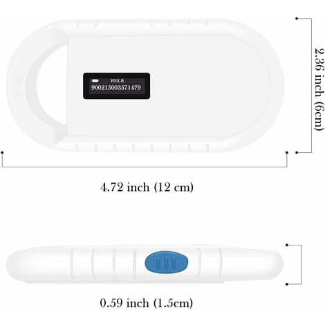 Pet Microchip Scanner, 134.2kHz Pet Microchip Læser til Dyr/Kæledyr/Hunde/Katte/Svin