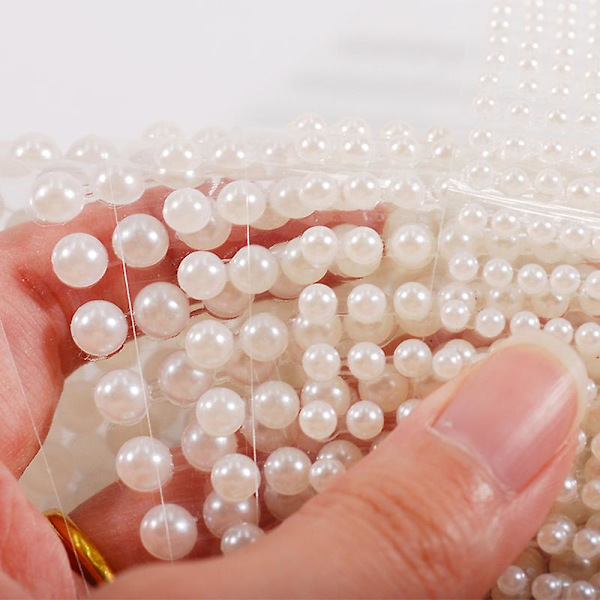 Kasvojen Kulmakarvan Tarrat Korut 3/4/5/6mm Hartsihelmiä Helmiä DIY-Käsityö Koristelu Puolue Taide Kehon Meikki Tarvikkeet Pure White 5mm