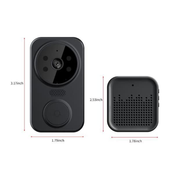 1 kpl Langaton WiFi-ohjattava videokello kahden suunnan intercom HD