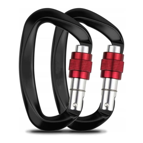 Fall Arrest Karabiner D-formad 12KN svart (2