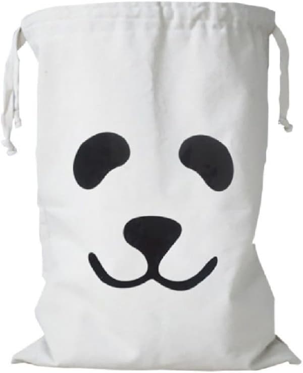 Dragkedjesförvaringsväskor för kläder, Canvas-väskor med snöre för tvätt, Resväskor, 1 st Panda
