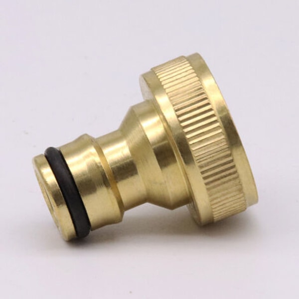 4 stk. Messing haveslangehane fittings 6 punkts hunner for have og landbrug