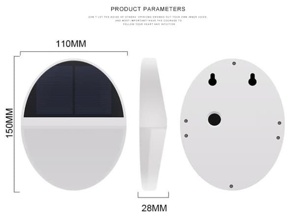 Solcelle væglampe, 48 LED udendørs lys radar sensor solhavelampe