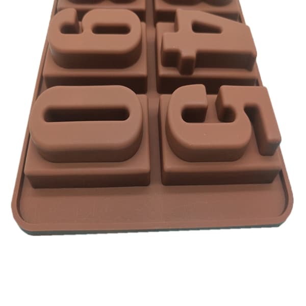Silikonform för chokladnummer - Isbitsform - Chokladform