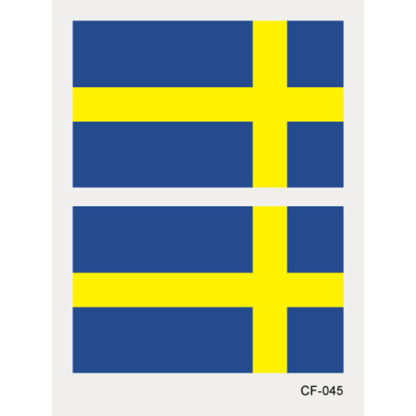 Paket med 10 små flaggstickers, vattentäta engångstatueringsdekaler C