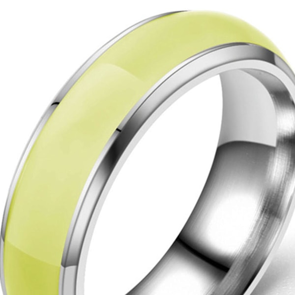 Enkel Unisex Lysende Ring i Solid Farve - Mode Smykketilbehør Green US 9