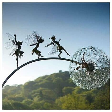 Dansende Fe Dandelion Statue Ornament Stakes Dandelion B