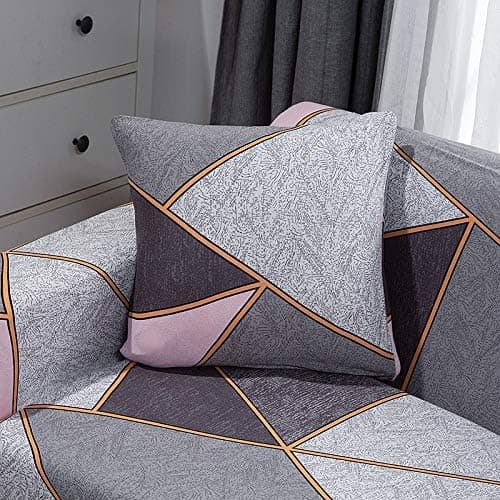 Tryckt sofföverdrag stretch sofföverdrag sofföverdrag för 2-sits soffa och loveseat med två gratis örngott 15#(2-sits/Loveseat)