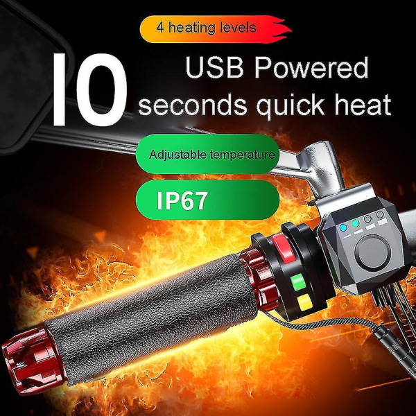 Universal Usb 5v 2a Bike Motorcycle Scooter Removable Heated Grip Covers