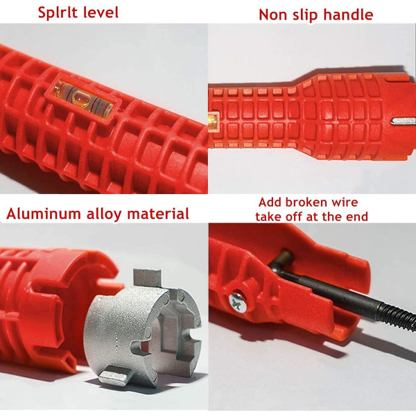 Vattenkran och handfat installationsnyckel för kökskran reparation, multifunktionellt installationsverktyg, handfatnyckel, VVS-verktyg