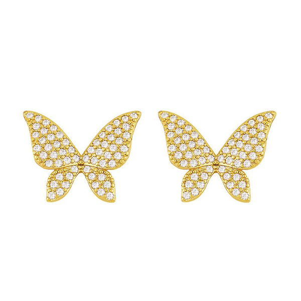 Øredobber Vintage Zirkon Sommerfugl Mote Smykker Ac9240 butterfly