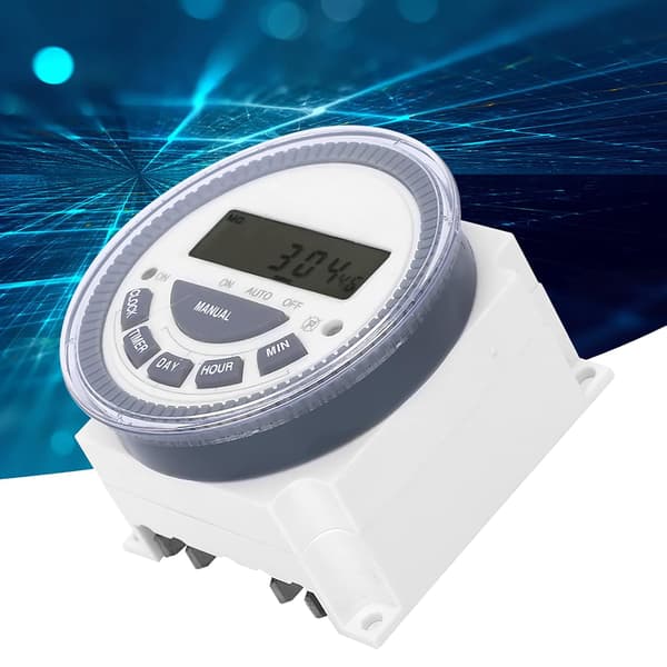 Programmerbar digital timer, displaybrytare, elektronisk LCD-timer, 12 volt DC 30A 12VDC timerbrytare, TM619-5P