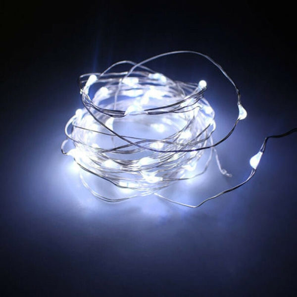 10LED Nattfée Ljus Cool Vit Solcellsdriven Vinflaskkork