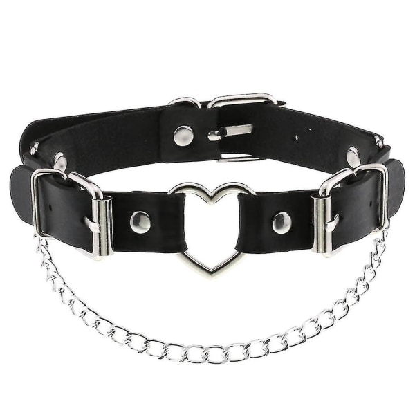 Goth Sort Hjerte Choker Punk Halskæde Krave Til Pige Cool Choker Hals Cosplay Smykker Egirl Gotiske Tilbehør red