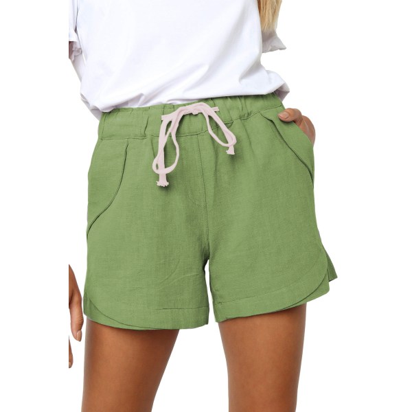 Damshorts i boxarstil, avslappnade, sommar 2023 Green 4XL