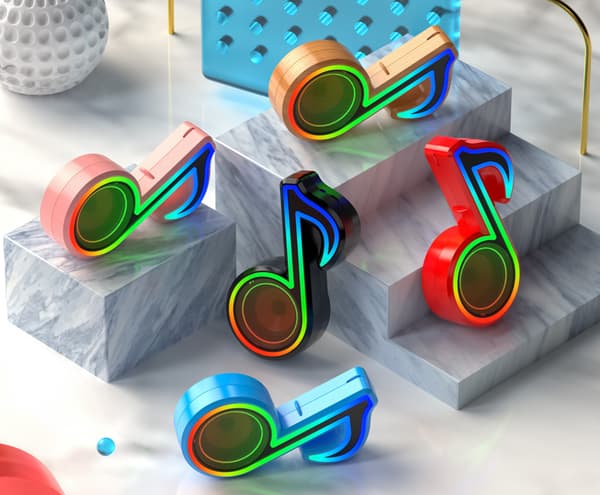 Bluetooth-højttaler, lille skrivebordslyd, trådløs farverig RGB-belysning (den sorte),
