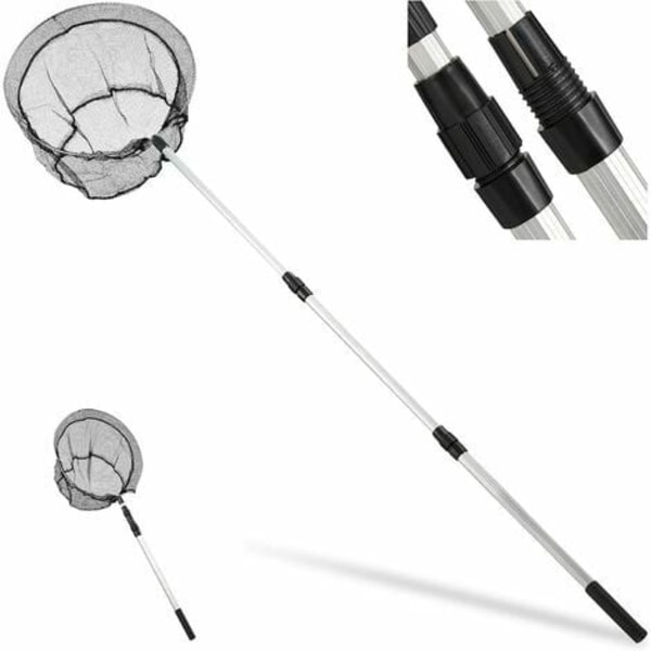 Kartokner Kescher Angeln Fiskehåv med Teleskophandtag från 60 till 130 cm, Fällbar, Lätt, Stabil, 36