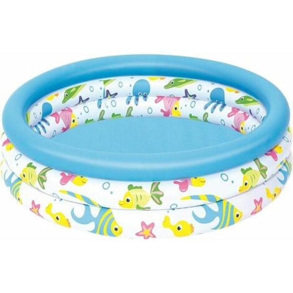 Ocean Life badebasseng med 3 ringer, diameter 102 cm, høyde 25 cm