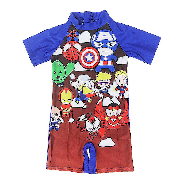 Pojkar 3D Baddräkt The Avengers Superhjälte Helkroppsdress Baddräkt The Avengers 3-4 Years