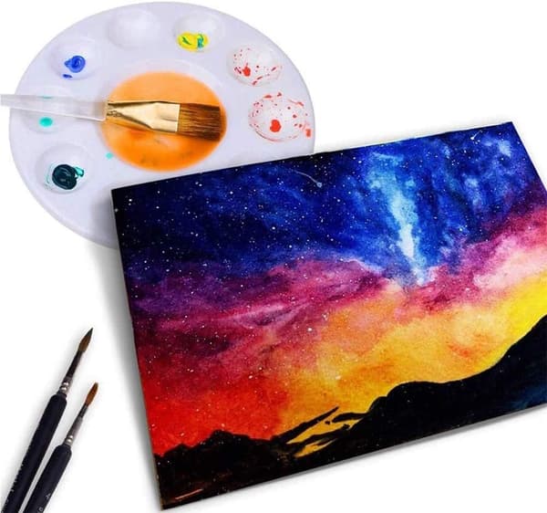 4 stk 6,7 tommer / 17 cm malepalett tidlig utdanning doodle