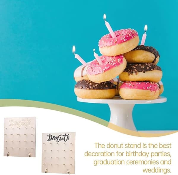 1 stativ för trädonuts, donutsvägg, donutsvägg, bagelvägg, display