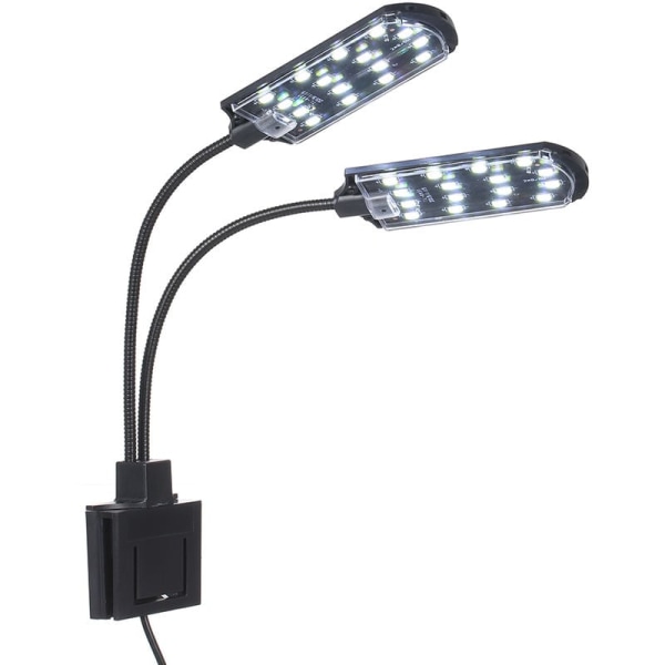 Akvarielampa med klämma, vattentät LED-lampa, 220V, belysning för fisktank, husdjur