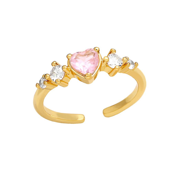 Ring Vintage Zirkon Hjärta Stud Mode Smycken Ac9228 white