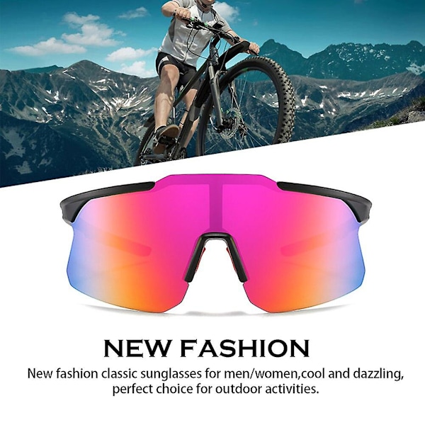 Solglasögon Stora Kvadratiska Ramar Utomhus UV400 Cykling Solglasögon MTB Cykel Glasögon Sport Löpning Cykel Ridning Solglasögon Black