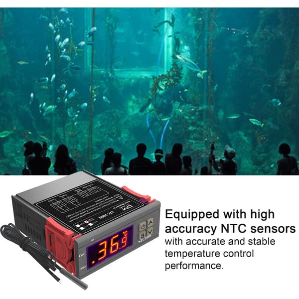 Elektronisk digital display kläckning akvarium termostat, regulator (110-220V)