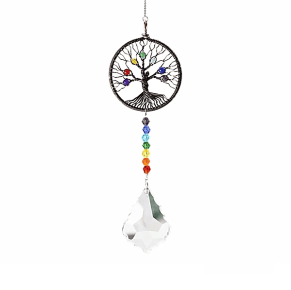 Krystall Regnbue Solfanger Chakra Livets Tre Anheng Glass