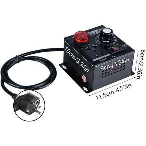 Dimmer, AC 220V 9A 4000W SCR Spänningsregulator Motorfläktregulator Hastighetsregulator Dimmer