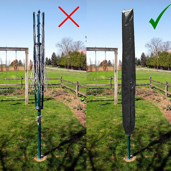 210d Oxford Klud Udendørs Parasol Tørrestativ Dæksel Udendørs Tøjstativ Beskyttelsesdæksel, 30 * 30 * 168cm