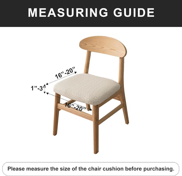 Stolsöverdrag för matsalstolar Köksstolsöverdrag (Beige, 2 st)
