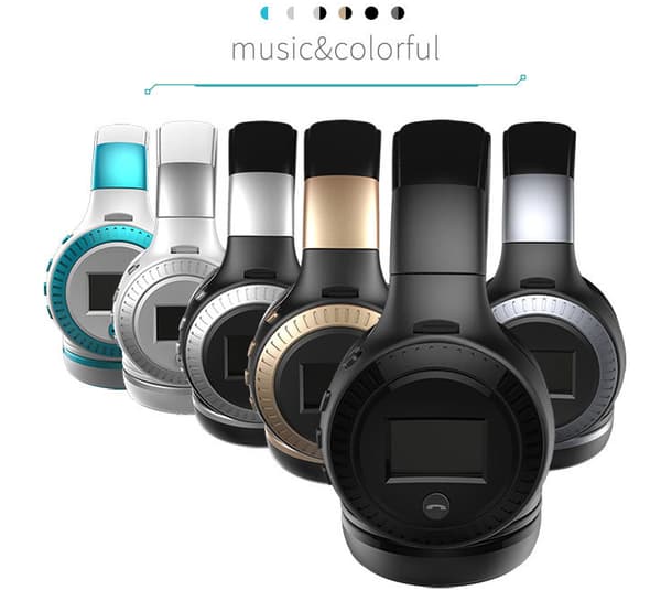 Hovedmonteret trådløst Bluetooth-headset, kort computer mobiltelefon gaming headset (sort og sølv)