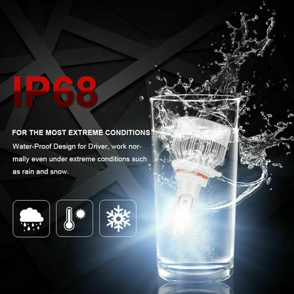 Par H7 6000K LED-projektorset Projektorlampor Integrerade