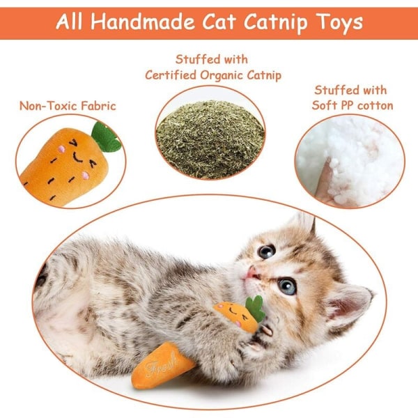 Catnip Toys, Indoor Cat Toys, Catnip Toys for Cats, Catnip Toys with Catnip, Cat Interactive Toy, Cat Kicker Toy, Cat Ch