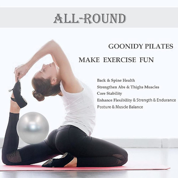 Träningsboll, Yogaboll, Pilatesboll, Stabilitetsboll, förbättrar balans, core-träning och fysioterapi Silver