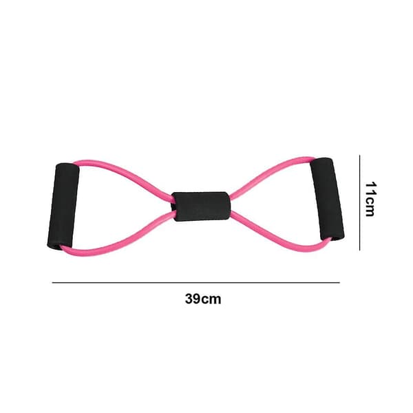 Figur 8 Modstandsbånd, Træningselastik, Pink