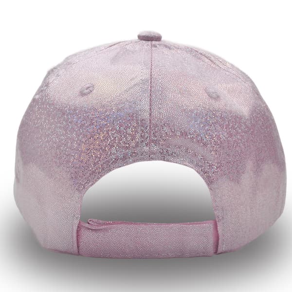Flickors Barbie Laser Basebollkeps - Silver, Rosa Broderad
